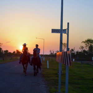 Sunset riding on Bridle Road