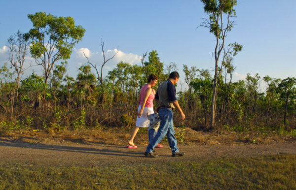 Marlow Country Estate family on walking trail
