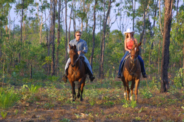 Marlow Country couple riding in the bush